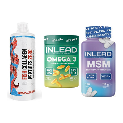 Gelenk-Set: MST Fish Collagen + INLEAD Omega-3 + INLEAD MSM – alle enthaltenen Artikel