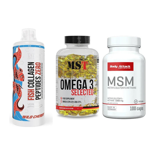 Gelenk-Set: MST Fish Collagen + MST Omega 3 + Body Attack MSM – alle enthaltenen Artikel