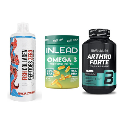 Gelenk-Set: MST Fish Collagen + INLEAD Omega-3 + BioTech Arthro – alle enthaltenen Artikel
