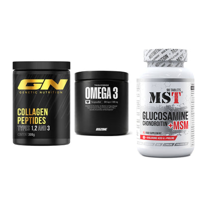 Gelenk-Set: GN Peptan + Big Zone Omega 3 + MST Glucosamine – alle enthaltenen Artikel