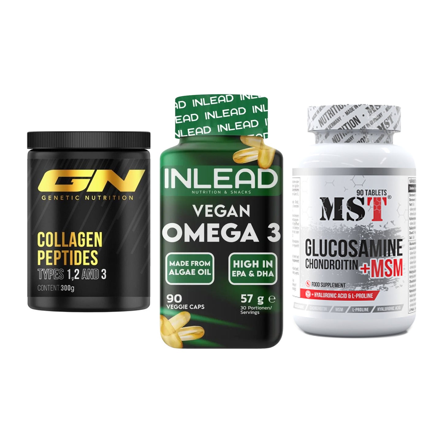 Gelenk-Set: GN Peptan + INLEAD Vegan + MST Glucosamine – alle enthaltenen Artikel