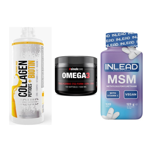 Gelenk-Set: MST Collagen + Sinob Omega 3 180 + INLEAD MSM – alle enthaltenen Artikel