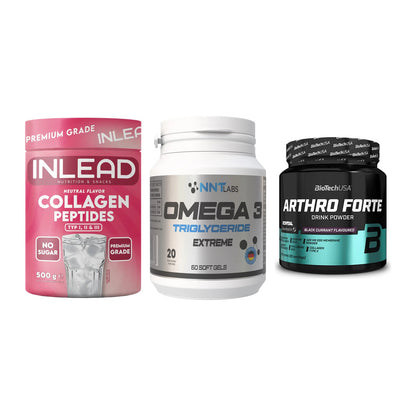 Gelenk-Set: INLEAD Collagen + NNT Omega 3 + BioTech Arthro – alle enthaltenen Artikel