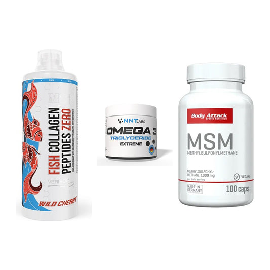 Gelenk-Set: MST Fish Collagen + NNT Omega 3 + Body Attack MSM – alle enthaltenen Artikel