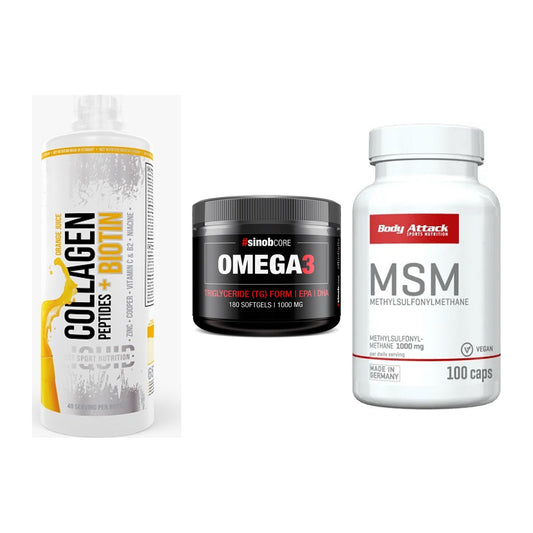 Gelenk-Set: MST Collagen + Sinob Omega 3 180 + Body Attack MSM – alle enthaltenen Artikel