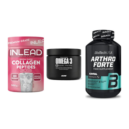 Gelenk-Set: INLEAD Collagen + Big Zone Omega 3 + BioTech Arthro – alle enthaltenen Artikel