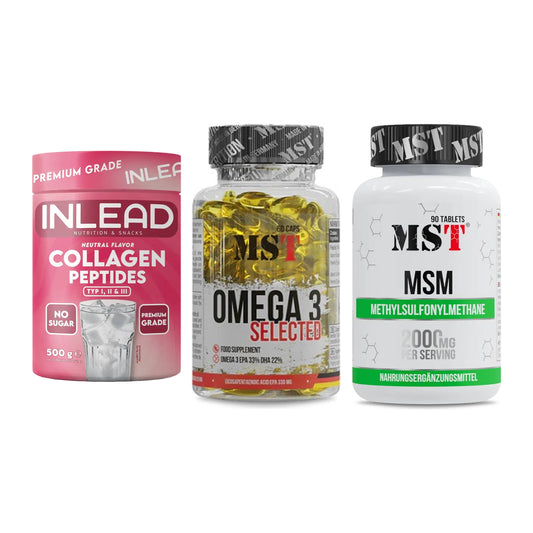 Gelenk-Set: INLEAD Collagen + MST Omega 3 + MST MSM 2000 / – alle enthaltenen Artikel