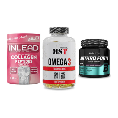 Gelenk-Set: INLEAD Collagen + MST Omega 3 + BioTech Arthro – alle enthaltenen Artikel