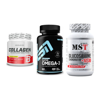 Gelenk-Set: BioTech Collagen + ESN Omega 3 + MST Glucosamine – alle enthaltenen Artikel