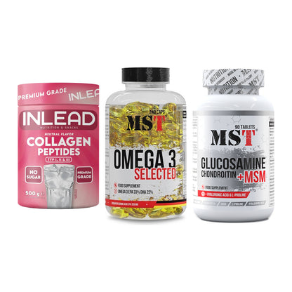 Gelenk-Set: INLEAD Collagen + MST Omega 3 + MST Glucosamine – alle enthaltenen Artikel