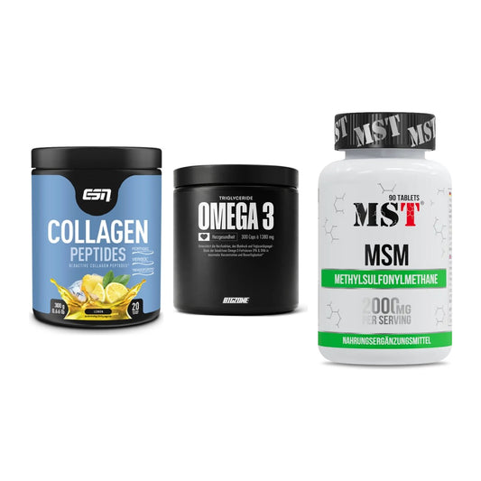 Gelenk-Set: ESN Collagen + Big Zone Omega 3 + MST MSM 2000 / – alle enthaltenen Artikel