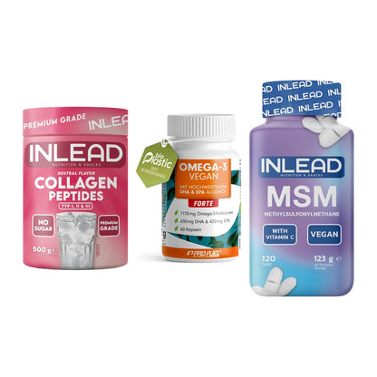 Gelenk-Set: INLEAD Collagen + ProFuel Omega 3 + INLEAD MSM – alle enthaltenen Artikel
