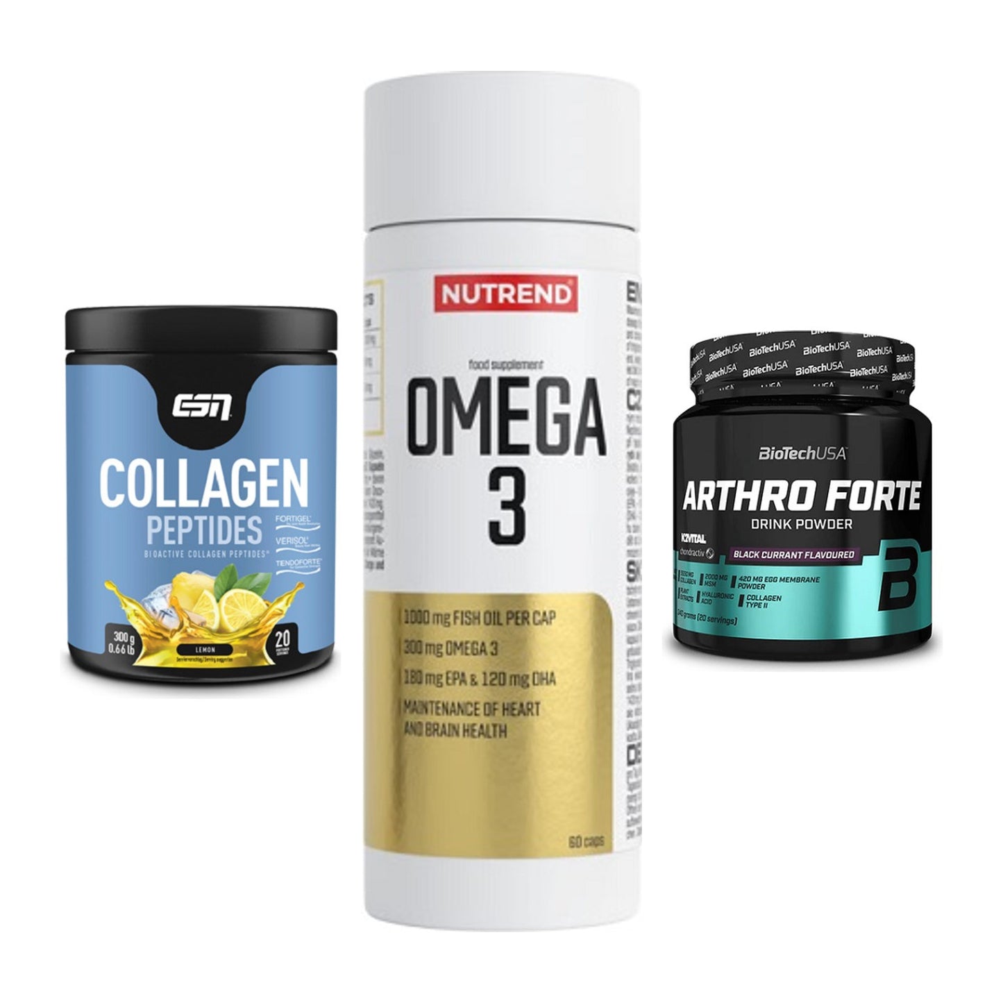 Gelenk-Set: ESN Collagen + Nutrend Omega 3 + BioTech Arthro – alle enthaltenen Artikel