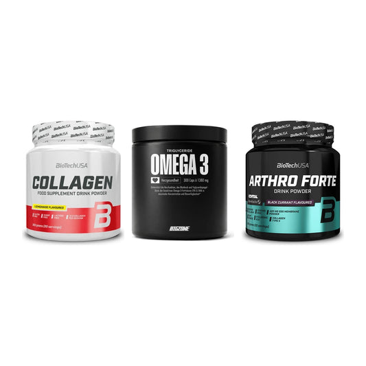 Gelenk-Set: BioTech Collagen + Big Zone Omega 3 + BioTech Arthro – alle enthaltenen Artikel