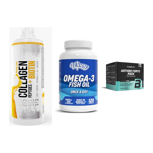 Gelenk-Set: MST Collagen + Wispy Omega 3 + BioTech Arthro – alle enthaltenen Artikel