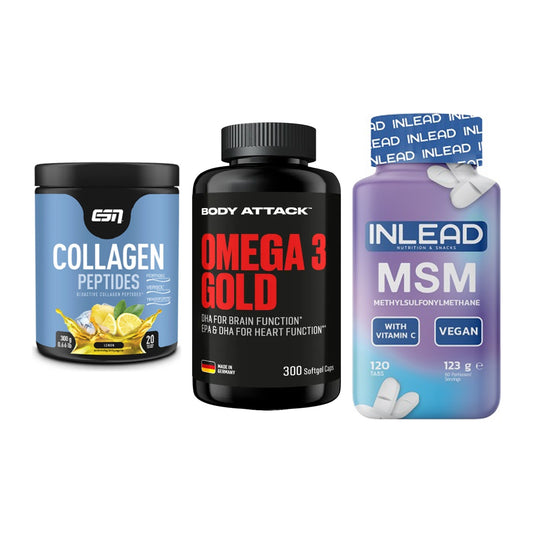 Gelenk-Set: ESN Collagen + Body Attack Omega + INLEAD MSM – alle enthaltenen Artikel