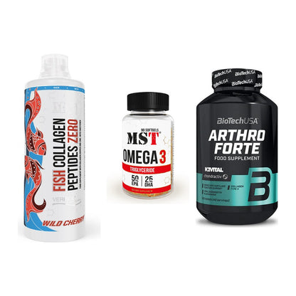Gelenk-Set: MST Fish Collagen + MST Omega 3 + BioTech Arthro – alle enthaltenen Artikel