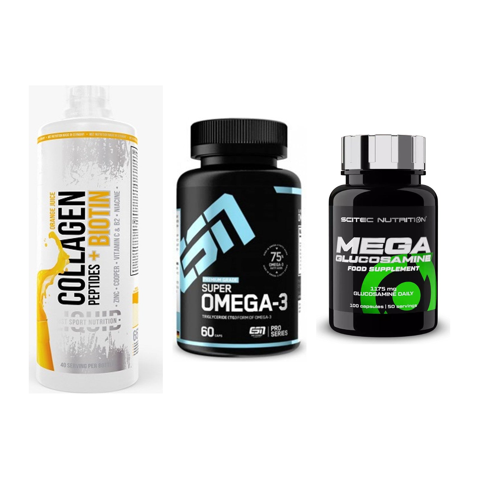 Gelenk-Set: MST Collagen + ESN Omega 3 + Scitec Mega – alle enthaltenen Artikel