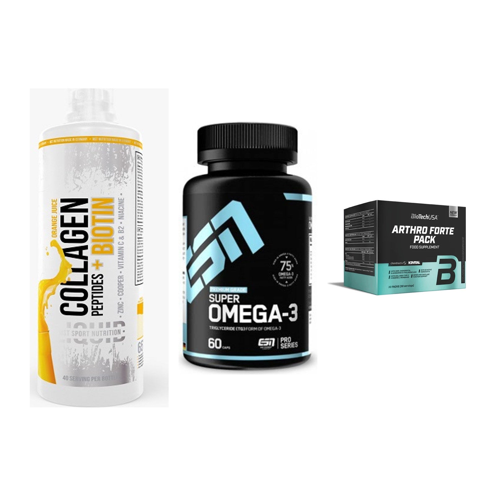 Gelenk-Set: MST Collagen + ESN Omega 3 + BioTech Arthro – alle enthaltenen Artikel