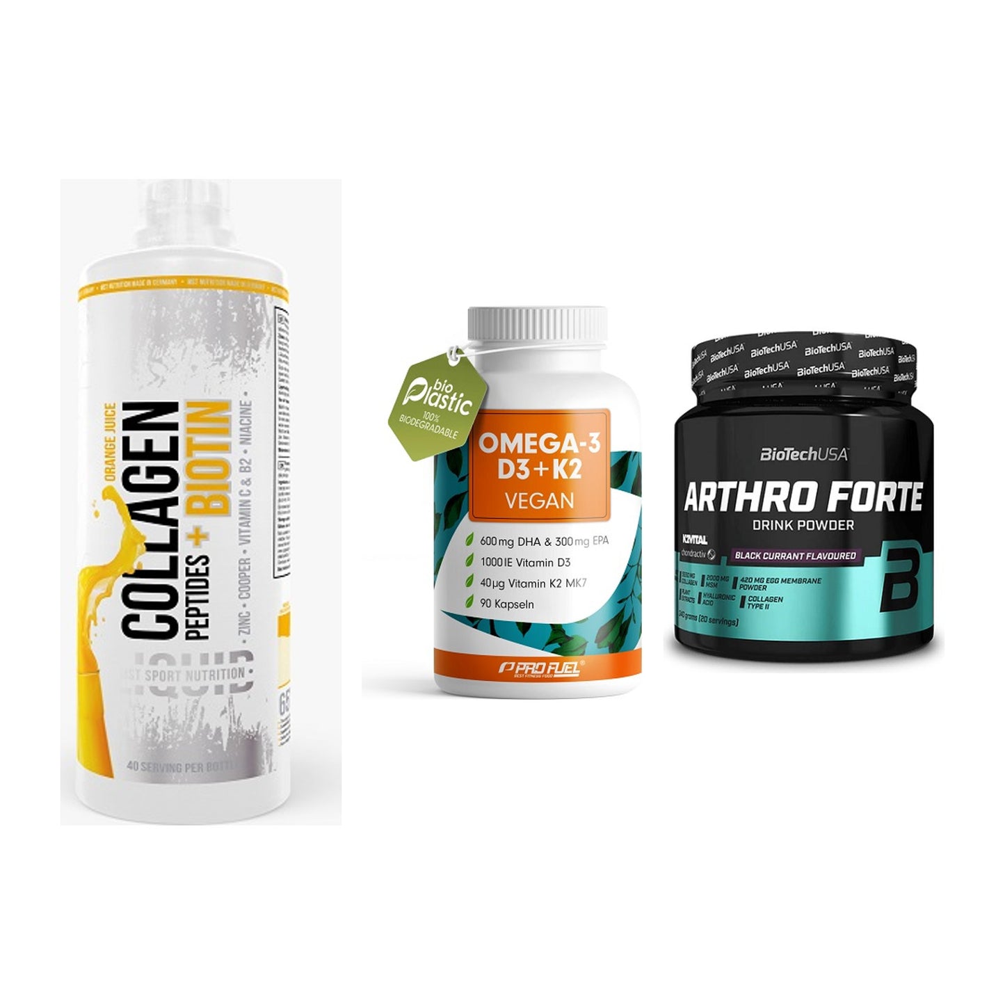 Gelenk-Set: MST Collagen + ProFuel Omega 3 + BioTech Arthro – alle enthaltenen Artikel