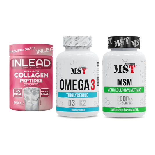 Gelenk-Set: INLEAD Collagen + MST Omega 3 500 + MST MSM 2000 / – alle enthaltenen Artikel