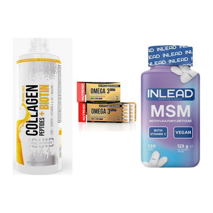 Gelenk-Set: MST Collagen + Nutrend Omega 3 + INLEAD MSM – alle enthaltenen Artikel