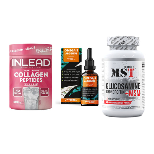 Gelenk-Set: INLEAD Collagen + ProFuel Omega 3 + MST Glucosamine – alle enthaltenen Artikel