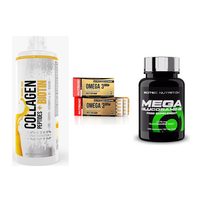Gelenk-Set: MST Collagen + Nutrend Omega 3 + Scitec Mega – alle enthaltenen Artikel