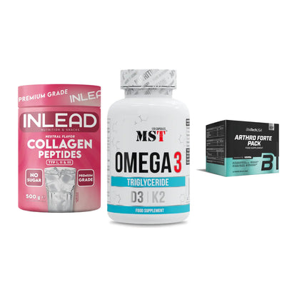 Gelenk-Set: INLEAD Collagen + MST Omega 3 500 + BioTech Arthro – alle enthaltenen Artikel