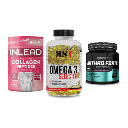 Gelenk-Set: INLEAD Collagen + MST Omega 3 + BioTech Arthro – alle enthaltenen Artikel