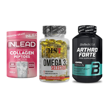 Gelenk-Set: INLEAD Collagen + MST Omega 3 + BioTech Arthro – alle enthaltenen Artikel