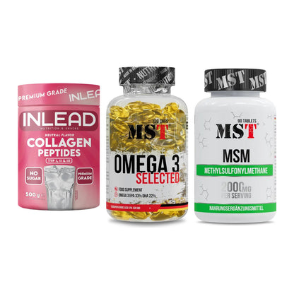 Gelenk-Set: INLEAD Collagen + MST Omega 3 + MST MSM 2000 / – alle enthaltenen Artikel