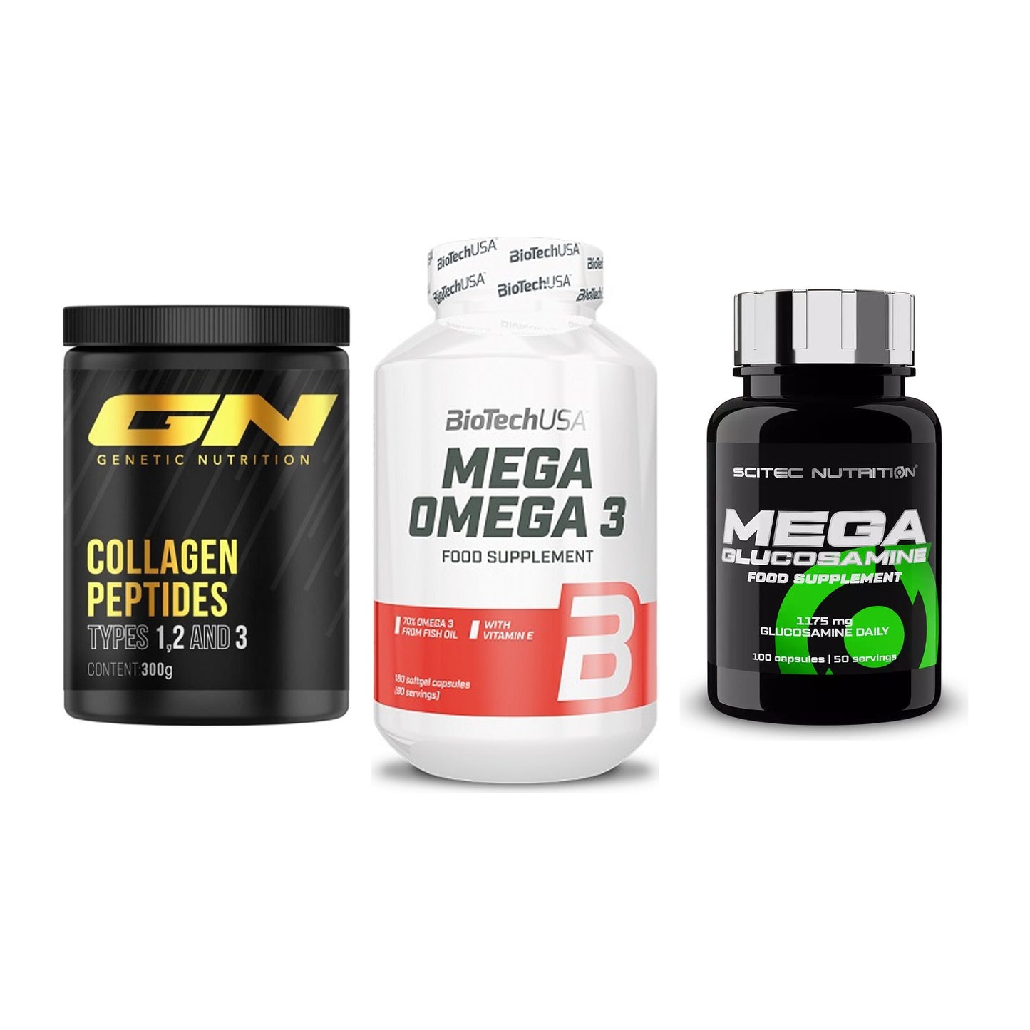 Gelenk-Set: GN Peptan + BioTech Mega + Scitec Mega – alle enthaltenen Artikel