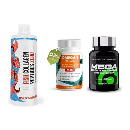 Gelenk-Set: MST Fish Collagen + ProFuel Omega 3 + Scitec Mega – alle enthaltenen Artikel