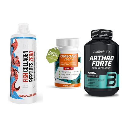 Gelenk-Set: MST Fish Collagen + ProFuel Omega 3 + BioTech Arthro – alle enthaltenen Artikel