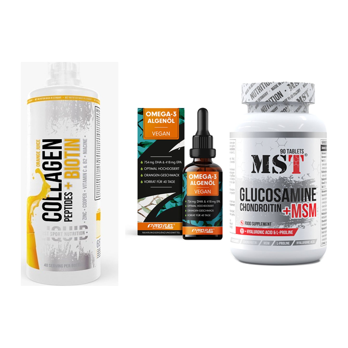 Gelenk-Set: MST Collagen + ProFuel Omega 3 + MST Glucosamine – alle enthaltenen Artikel