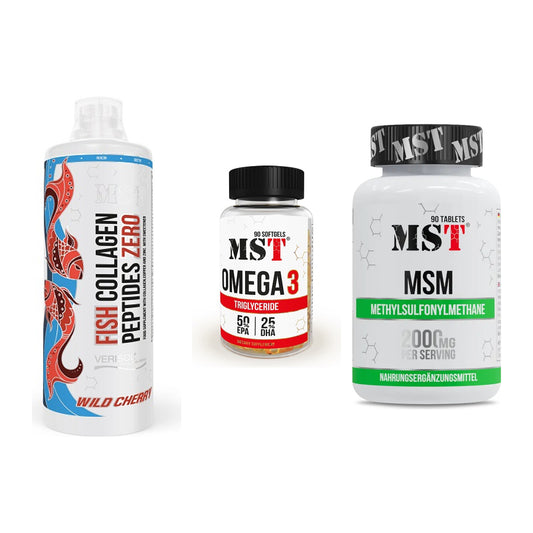 Gelenk-Set: MST Fish Collagen + MST Omega 3 + MST MSM 2000 / – alle enthaltenen Artikel