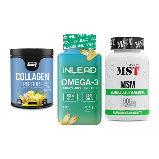 Gelenk-Set: ESN Collagen + INLEAD Omega-3 + MST MSM 2000 / – alle enthaltenen Artikel