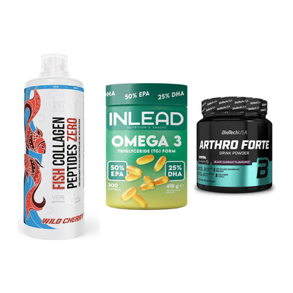 Gelenk-Set: MST Fish Collagen + INLEAD Omega-3 + BioTech Arthro – alle enthaltenen Artikel