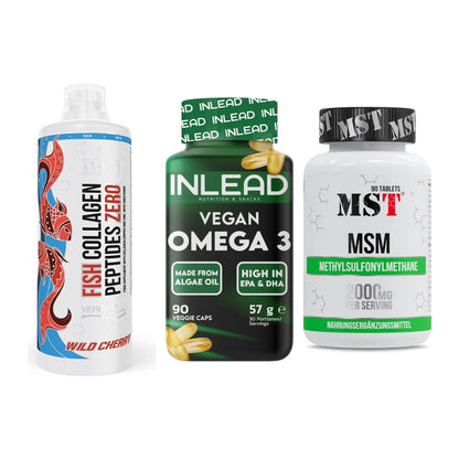 Gelenk-Set: MST Fish Collagen + INLEAD Vegan + MST MSM 2000 / – alle enthaltenen Artikel