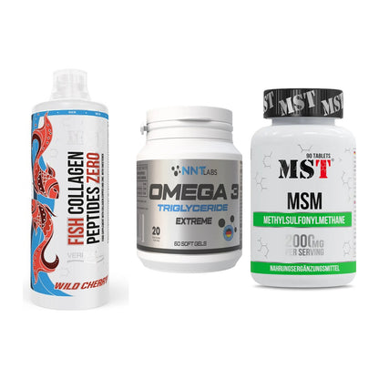 Gelenk-Set: MST Fish Collagen + NNT Omega 3 + MST MSM 2000 / – alle enthaltenen Artikel