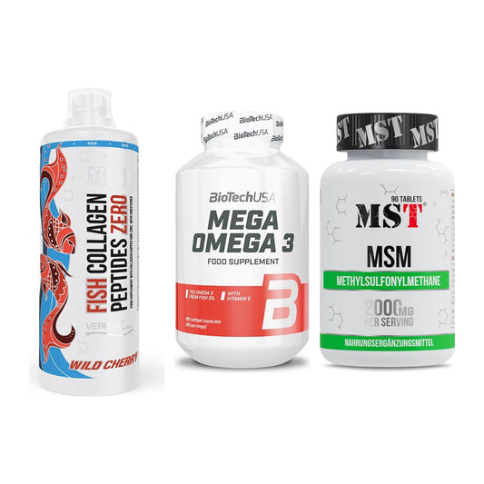 Gelenk-Set: MST Fish Collagen + BioTech Mega + MST MSM 2000 / – alle enthaltenen Artikel
