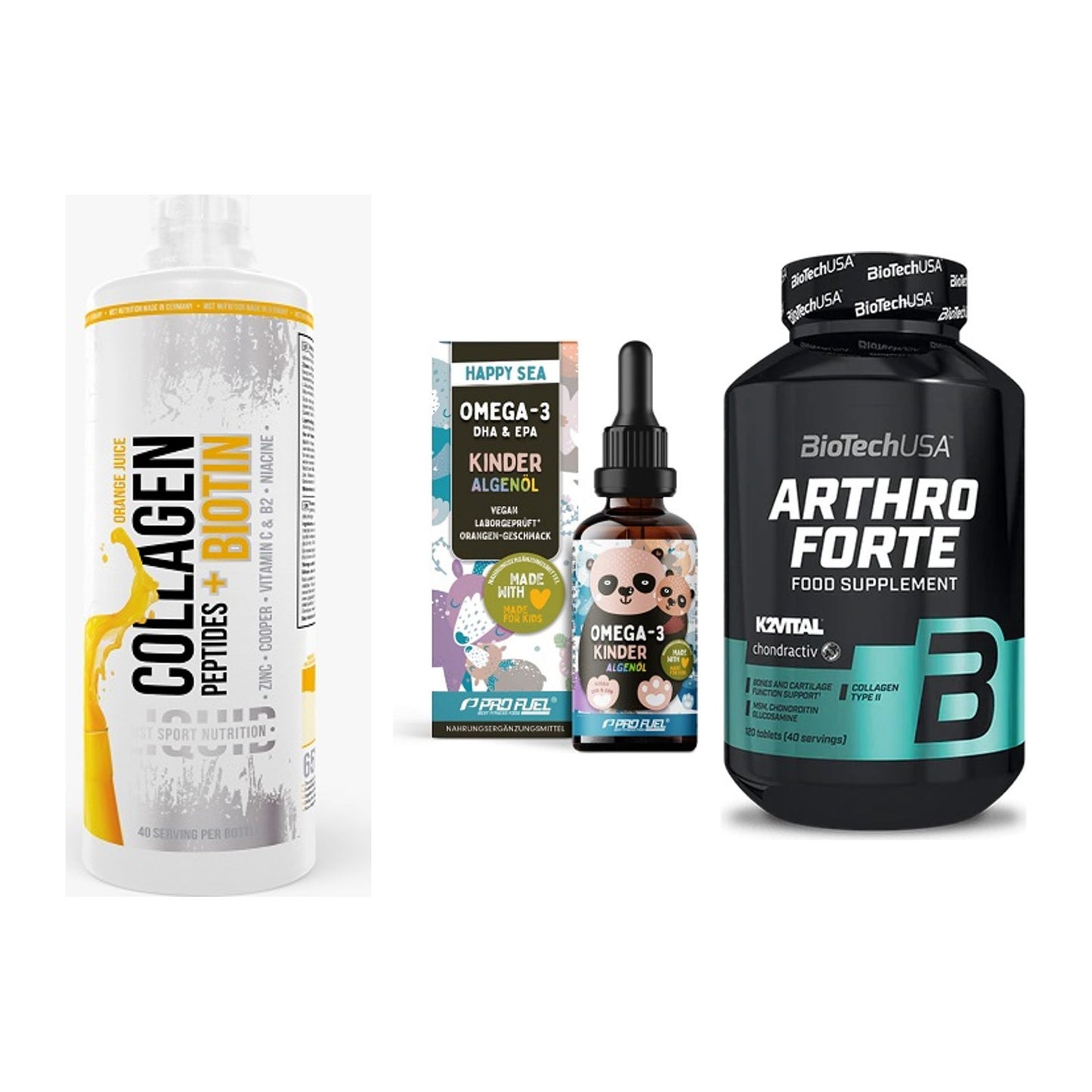 Gelenk-Set: MST Collagen + ProFuel OMEGA-3 + BioTech Arthro – alle enthaltenen Artikel