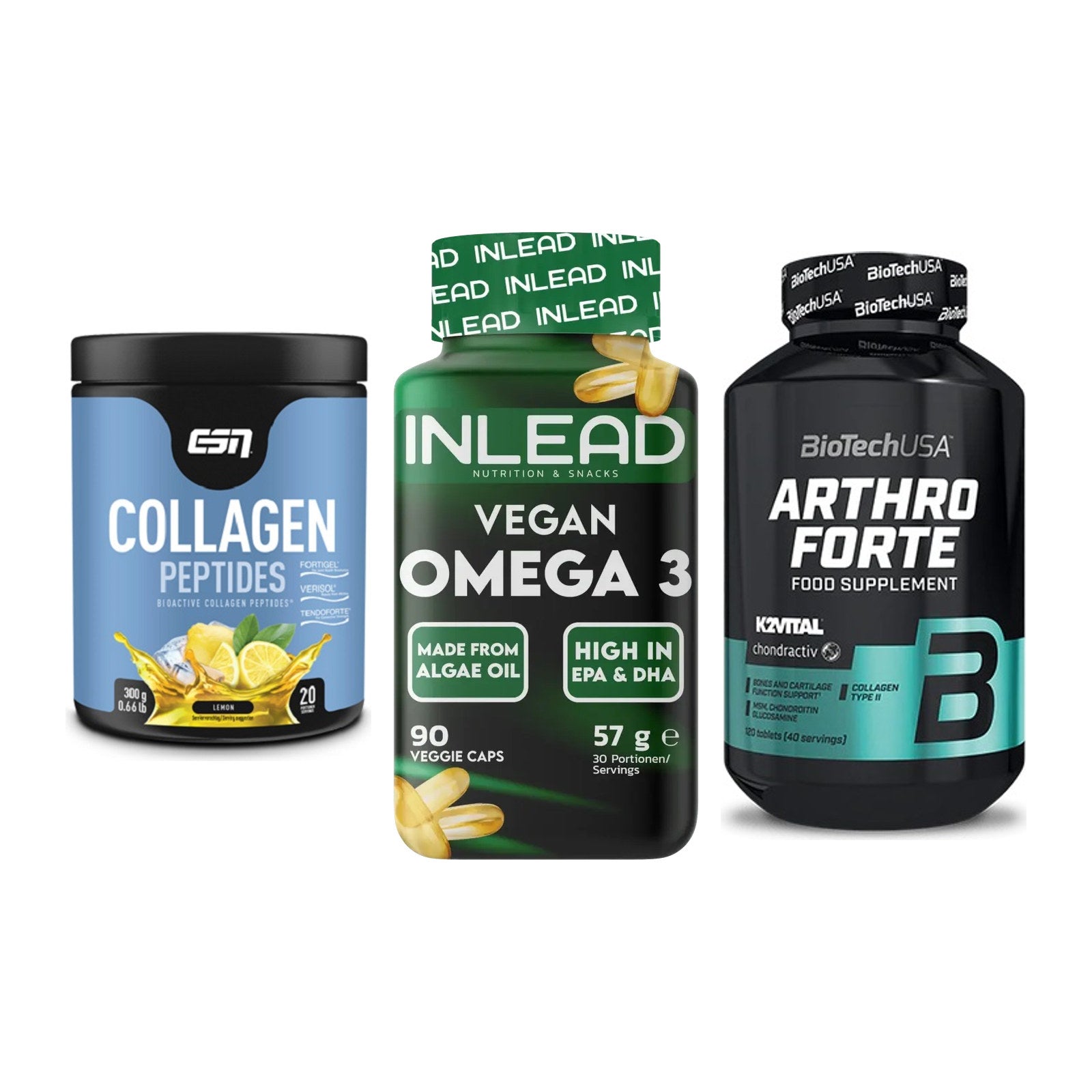 Gelenk-Set: ESN Collagen + INLEAD Vegan + BioTech Arthro – alle enthaltenen Artikel