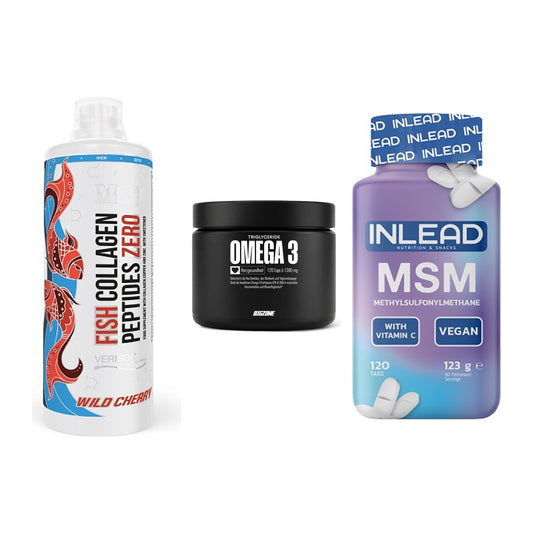 Gelenk-Set: MST Fish Collagen + Big Zone Omega 3 + INLEAD MSM – alle enthaltenen Artikel