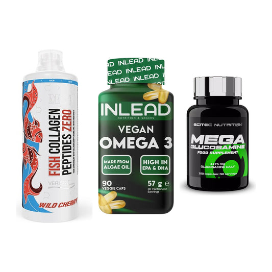 Gelenk-Set: MST Fish Collagen + INLEAD Vegan + Scitec Mega – alle enthaltenen Artikel