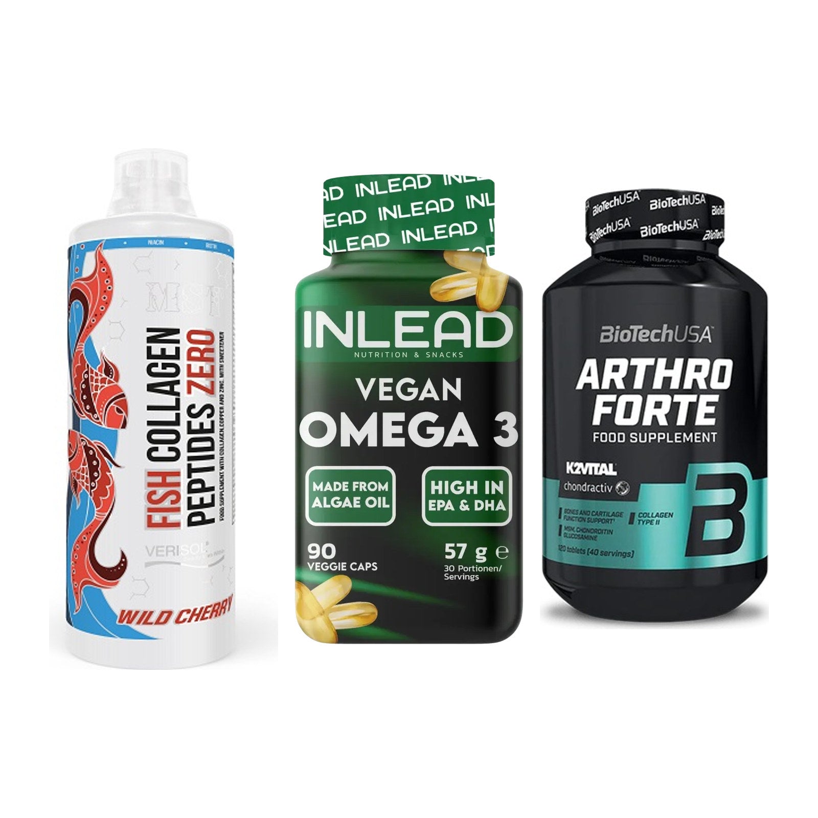 Gelenk-Set: MST Fish Collagen + INLEAD Vegan + BioTech Arthro – alle enthaltenen Artikel