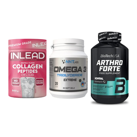 Gelenk-Set: INLEAD Collagen + NNT Omega 3 + BioTech Arthro – alle enthaltenen Artikel