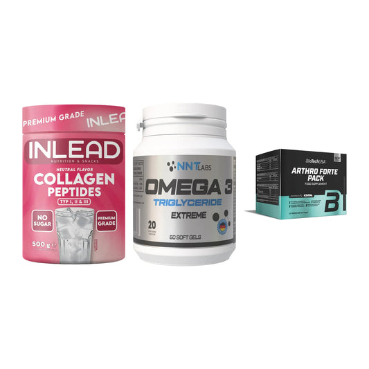 Gelenk-Set: INLEAD Collagen + NNT Omega 3 + BioTech Arthro – alle enthaltenen Artikel