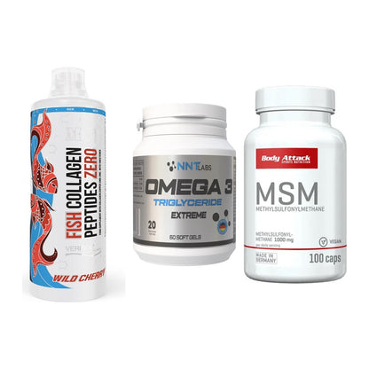 Gelenk-Set: MST Fish Collagen + NNT Omega 3 + Body Attack MSM – alle enthaltenen Artikel